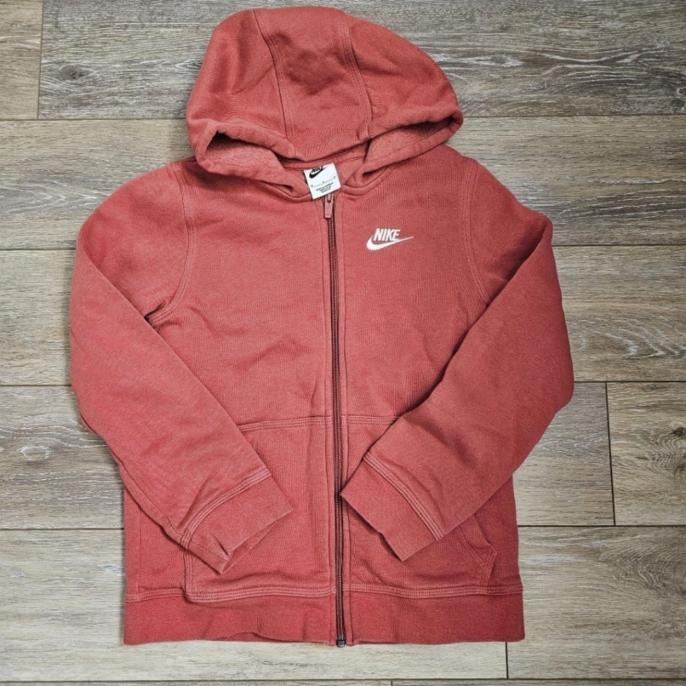Nike Kids Red Hoodie Jacket with White Logo
